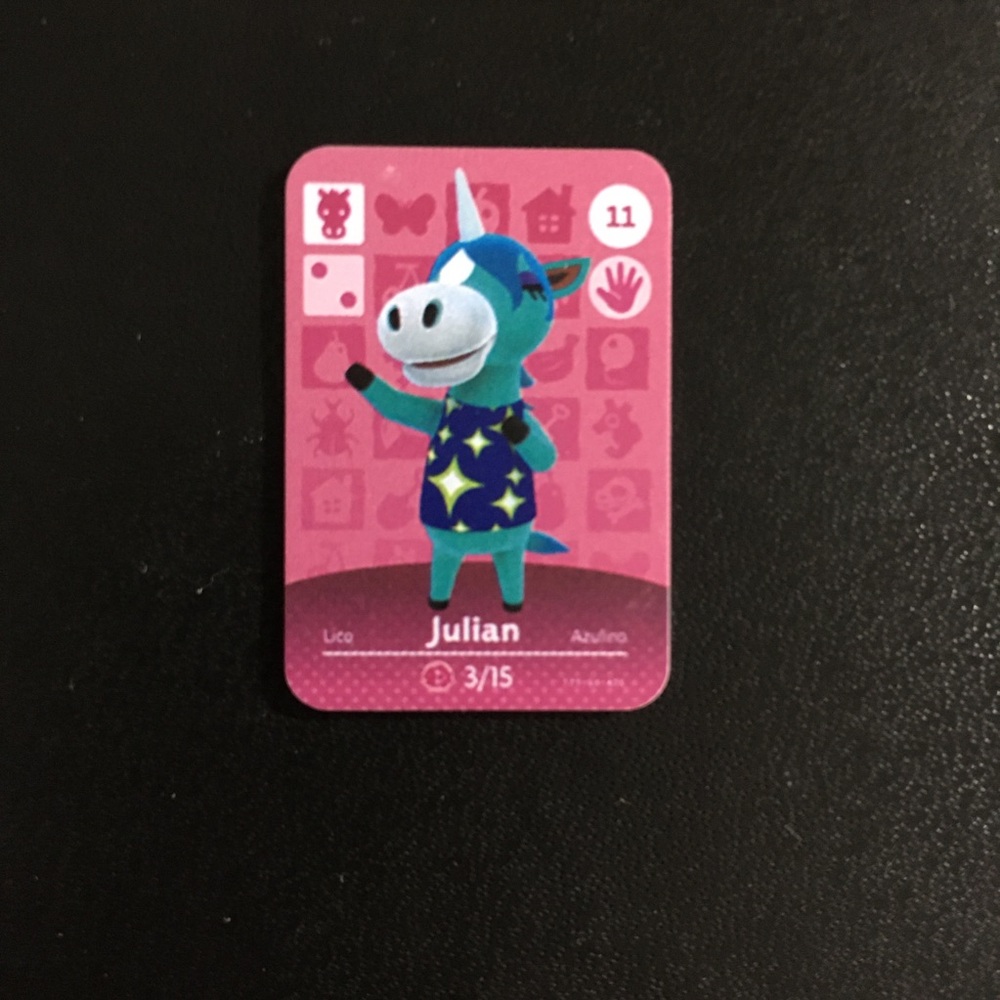 MINI FANMADE Animal Crossing Amiibo Card Julian